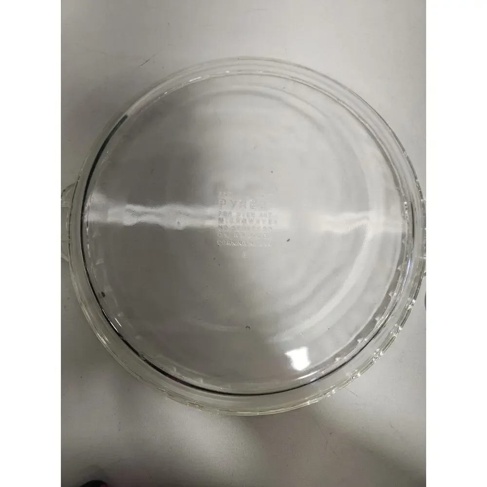 Vintage Pyrex 229 Clear Glass Pie Plates Set of 2 Flavor Saver Baking Dishes